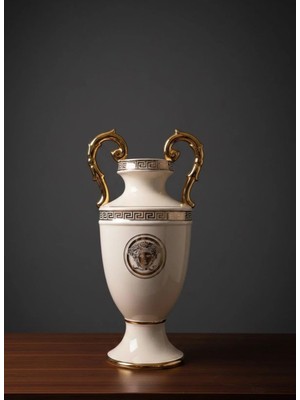 Porselen Medusa Figürlü Vazo 39*20CM