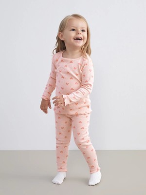 Lc Waikiki Yeni Sezon Kalp Baskılı Kız Bebek Pijama Takımı