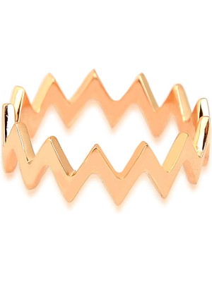 Kuyumcudükkanı Kuyumcudukkani Taşsız Zigzag Trend YÜZÜK-10340-R
