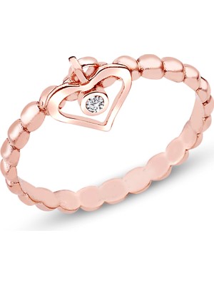 Kuyumcudükkanı Kuyumcudukkani Kalp Sallantılı Trend YÜZÜK-10210-R-W