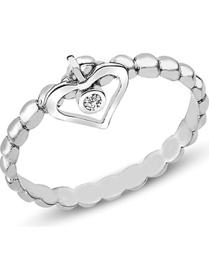 Kuyumcudükkanı Kuyumcudukkani Kalp Sallantılı Trend YÜZÜK-10210-W-W