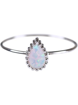 Kuyumcudükkanı Kuyumcudukkani Damla Opal Taşlı Elişi Trend YÜZÜK-10386-W-W