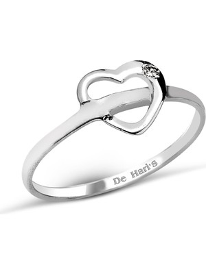 Kuyumcudükkanı Kuyumcudukkani Kalp Figürlü YÜZÜK-10201-W-W