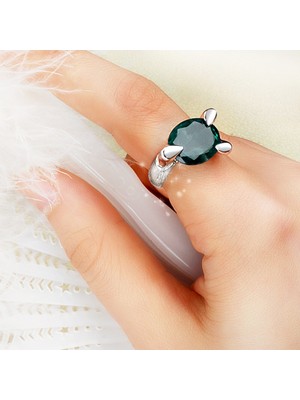 Kuyumcudükkanı Kuyumcudukkani Özel Tasarım Otantik  Gümüş YÜZÜK-10179-W-GRN