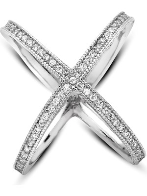 Kuyumcudükkanı Kuyumcudukkani x Işaretli Çapraz YÜZÜK-10214-W-W