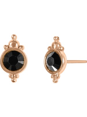Kuyumcudükkanı Kuyumcudukkanıtaşlı Yeni Trend Vidalı Küpe Avusturya Kristal TAŞLI-31120-R-BLK