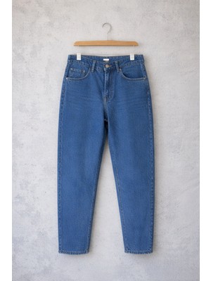 Gambocci Erkek Normal Bel Bilek Boy Kısa Paça Boyfriend Kot Jeans Pantolon