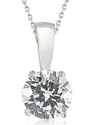 Aya Diamond Gümüş Tek Taş Bayan Kolye