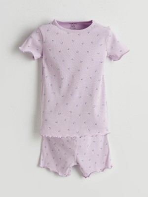 Lc Waikiki Yeni Sezon Çiçekli Kız Bebek Şortlu Pijama Takım
