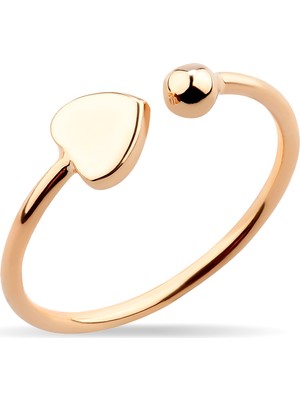 Kuyumcudükkanı Kuyumcudukkani Taşsız Kalp Free Size YÜZÜK-10330-R