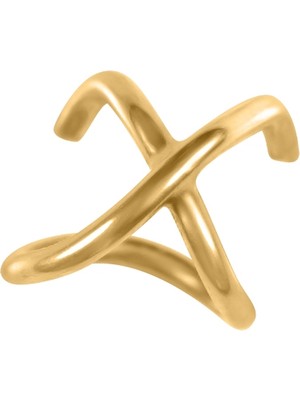 Kuyumcudükkanı Kuyumcudukkani Usta Eli Ile Yapılmış"x "şekil Verilmiş Ear Cuff KÜPE-31140-G