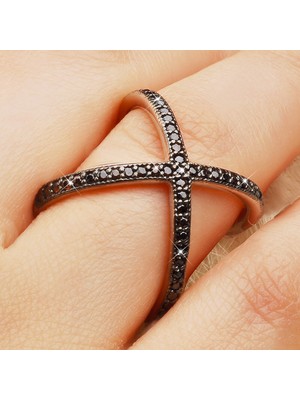 Kuyumcudükkanı Kuyumcudukkani x Işaretli Çapraz YÜZÜK-10214-W-B