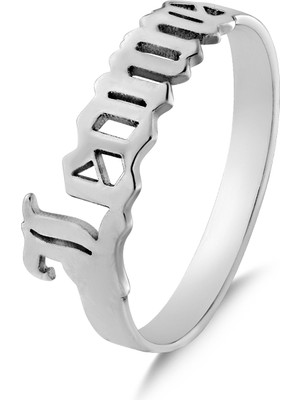 Kuyumcudükkanı Kuyumcudukkani "old Englısh" Font Isim Yazılı YÜZÜK-10901-W-OLD