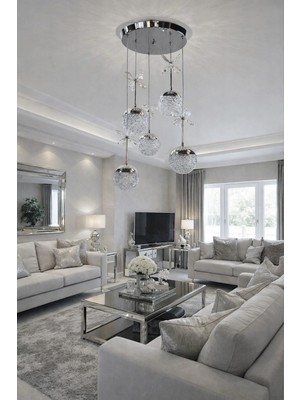 Kafkas 5 Li Kristal Kelebekli Seker Toplu LED Avzie