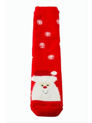 Zero Land Lvsqvr Noel Baba Yılbaşı Kalın Penye Çorap - Kırmızı
