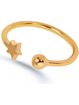 Kuyumcudükkanı Kuyumcudukkani Taşsız Yıldız Free Size YÜZÜK-10329-R