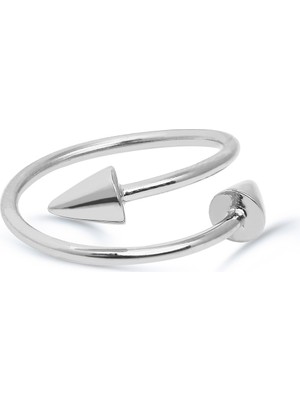 Kuyumcudükkanı Kuyumcudukkani Uçları Silindir Üçgen Free Size Trend YÜZÜK-10317-W