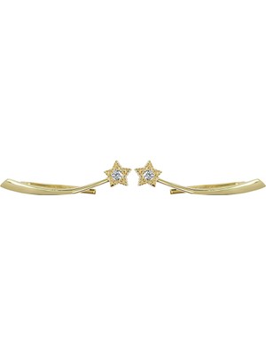 Kuyumcudükkanı Kuyumcudukkani Noktalı "kuyruklu Yıldız"modeli Ear Cuff KÜPE-31127-G-W