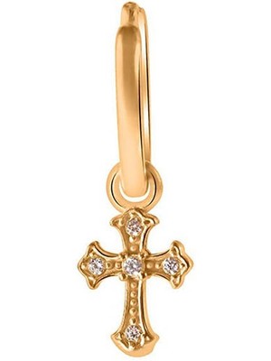 Kuyumcudükkanı Kuyumcudukkani Minik Halkalı"haç SALLANTILI"KÜPE-31219-R-W