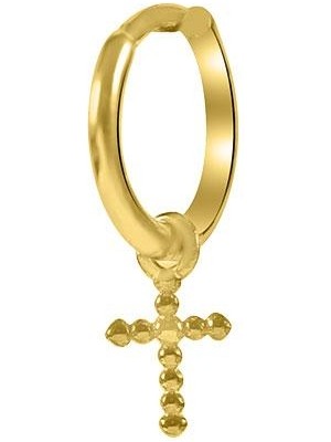 Kuyumcudükkanı Kuyumcudukkani Minik Halkalı"mini Haç" KÜPE-31223-G