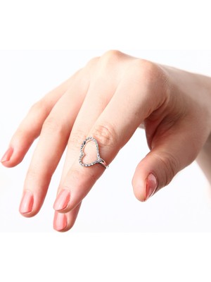 Kuyumcudükkanı Kuyumcudukkani Free Size Kalp YÜZÜK-10217-W-W