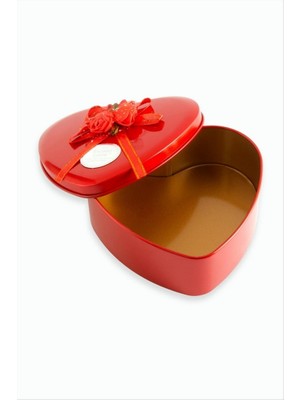 Zero Land Lvsqvr Kalp Boş Kırmızı Metal Kutu 16 cm - Kırmızı