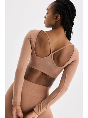 COMEUP Kendinden Bralı Pedli Crop Amber Rengi