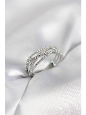 Lowell Home Gümüş Renk Sarmal Model Kadın Yüzük