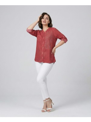 Büyük Beden Pamuklu Otantik Gömlek