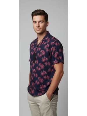 Erkek Çok Renkli Kısa Kollu Düğmeli Gömlek