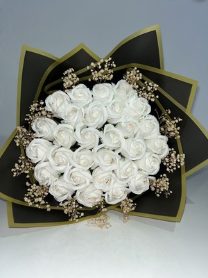 Green Deco 30 Lu Isteme Çiçeği A Sınıf Kokulu Beyaz Gül - Sevgili Hediyesi - Özel Gün - Hediye