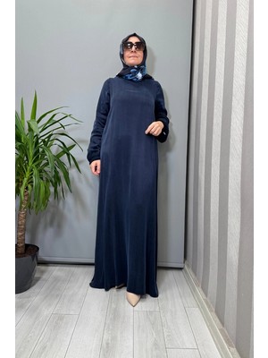 Miss Dalida Cupro Ipek Elbise Lacivert T26K-4015