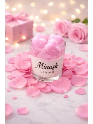 Minaşk Candle Blush Of Love Cam Bardak Soya Mum