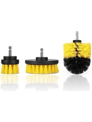 K-Yonlineticaret 3lü Matkap Ucu Banyo Küvet Duşakabin Araba Tekerliği Koltuk Yıkama Temizleme Fırças