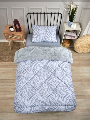 Esre Ev Tekstili Tek Kişilik Çift Taraflı Lüx Wellsoft Yorgan Seti (Çarşaf Dahil Değildir)