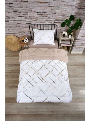 Esre Ev Tekstili Tek Kişilik Çift Taraflı Lüx Wellsoft Yorgan Seti (Çarşaf Dahil Değildir)