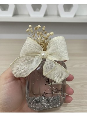 Kamira Kişiye Özel Isimli ve Tarihli Gümüş Pullu Cam Şişe Kolonya Nişan Nikah ve Söz Hediyeliği 30 Adet