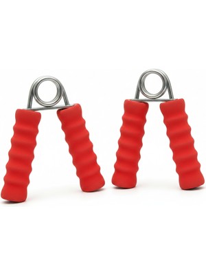 NK SPOR Süngerli El Yayı 2'li Set - Bilek ve Parmak Güçlendirici Egzersiz Aleti Kırmızı-Softgrip Terletmez Süngerli El Yayı - Sağ ve Sol El Güçlendirme Seti