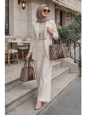 Han Çanta Leopar Desenli Kol Çantası