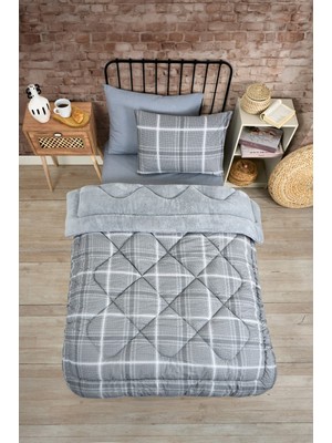 Esre Ev Tekstili Tek Kişilik Çift Taraflı Lüx Wellsoft Yorgan Seti (Çarşaf Dahil Değildir)