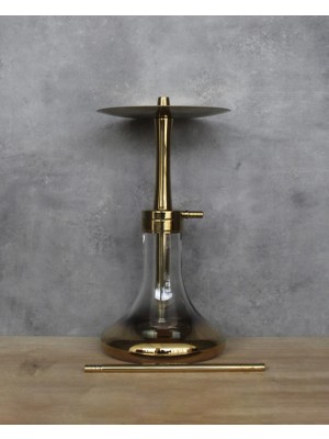 Puffstore Gold Premium Çelik Nargile Seti - Lüle, Maşa ve Lotus Dahil Komple Set