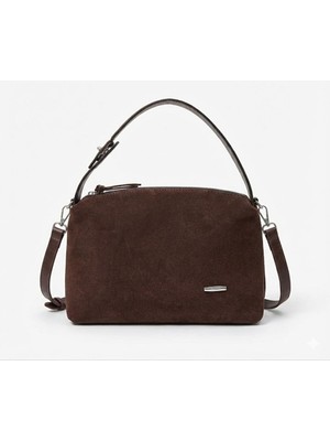 Heybe Shop Kadın Süet Dokulu Baget Ayarlanabilir Askılı El ve Omuz Çantası