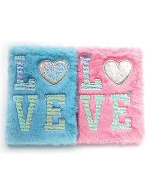 K-Yonlineticaret Love Tasarımlı Peluş Hatıra Defteri