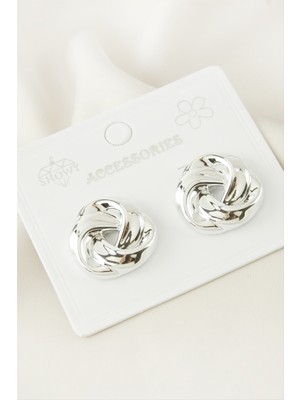 Osense Örgü Şekilli Plastik Küpe