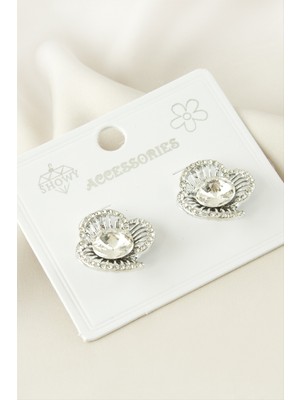 Marsilyan Çiçek Taşlı Küpe