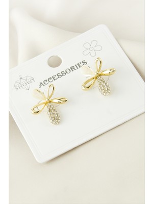 Nuveden Ieg™ Çiçek Taşlı Küpe