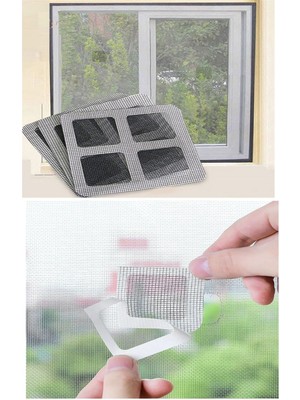 Arenes 15 Adet Yapışkanlı Kesilerek Kullanılabilir Yırtık Kapı-Pencere Sinekliği Onarım Tamir Bandı - Lisinya