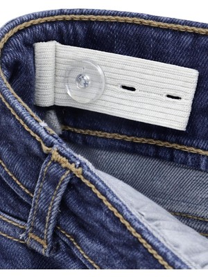 Civil Girls Püsküllü 2-5 Yaş Pantolon Kot - Mavi 2-3 Yaş