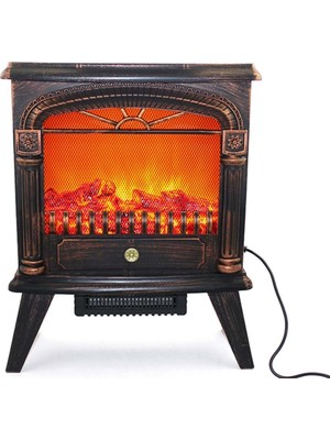 Dünyadan Hediyeler Dekoratif Ledli Isıtmalı Ayaklı Şömine 56CM AALK2502