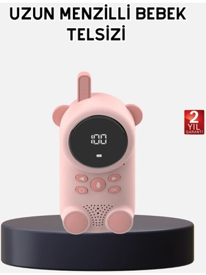 K-Yonlineticaret Bebek Telsizi LCD Ekran Vox Iki Yönlü Iletişim USB Şarj Hafif